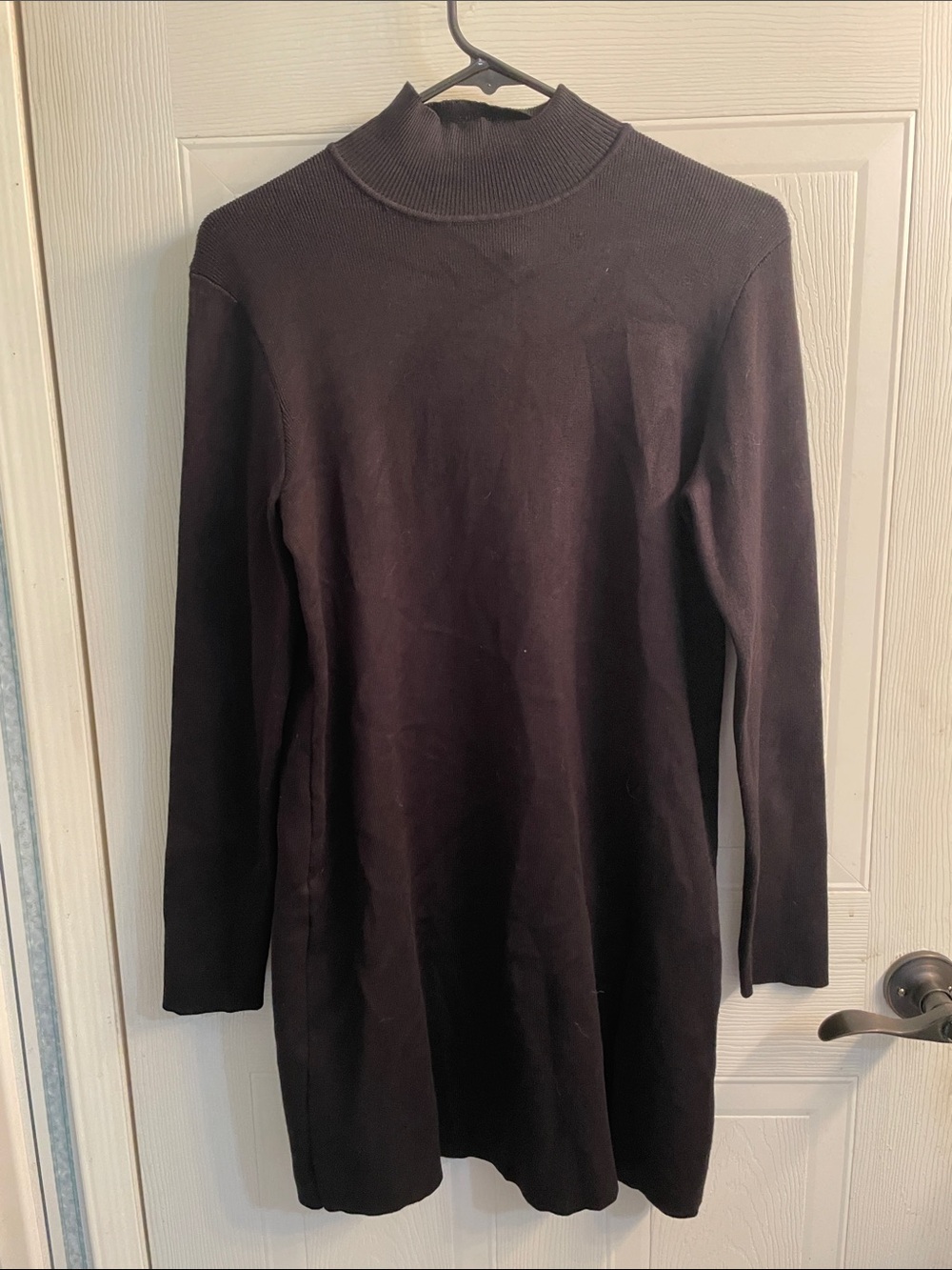 Cable & Gauge Black Mock Neck Sweater Dress
